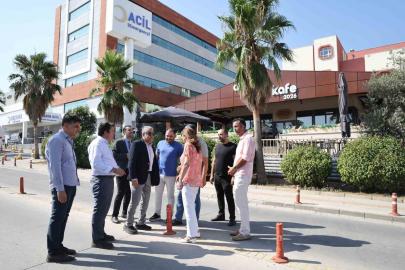 Rektör Kent, ADÜ Hastanesi’ndeki otopark çalışmalarını inceledi
