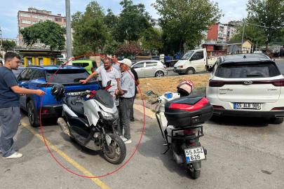 Samsun’da motosiklet ile ticari taksi çarpıştı
