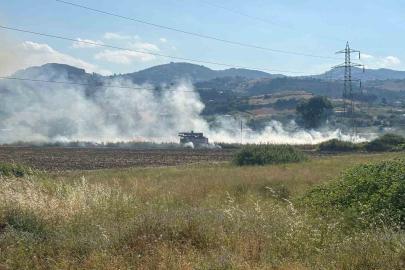 Samsun’da samanlık alanda çıkan yangın söndürüldü