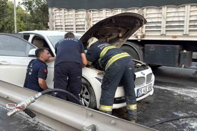 Sanayiden 10 dakika önce aldığı otomobili yandı