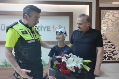 Şehit polisin emaneti Eylül Asel yüzmede gururlandırdı