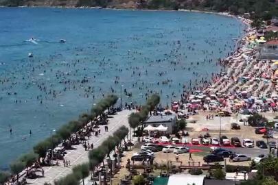 Silivri halk plajı doldu taştı