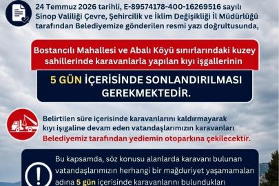 Sinop sahillerinde karavan düzenlemesi