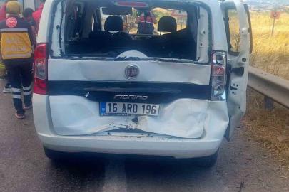 Susurluk’ta tır ile aracın çarpıştığı kazada 1 kişi yaralandı