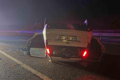 Takla atan otomobilin sürücüsünün alkollü olduğu hastanede ortaya çıktı