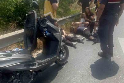 Tekirdağ’da devrilen motosikletteki 3 kişi yaralandı