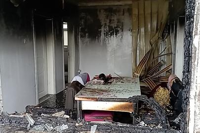 Tokat’ta yanan ev kullanılmaz hale geldi
