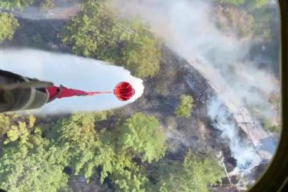 Ula’da yol kenarında çıkan yangın büyümeden söndürüldü