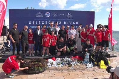 Üsküdar’da dalgıçlar ve özel sporcular deniz temizliği için buluştu