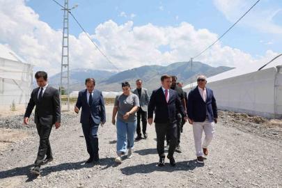 Vali Aydoğdu Toplu Sera Bölgesi’nde üreticilerle buluştu