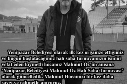 Yenipazar’da halı saha turnuvasına Mahmut Öz’ün ismi verildi