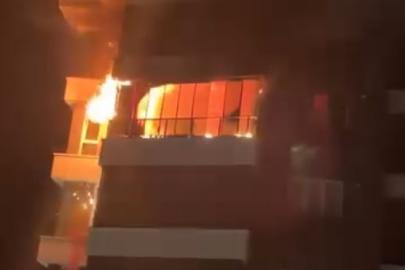 Aksaray’da alevler daireyi sardı bina boşaltıldı