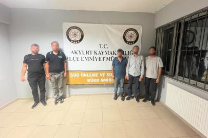 Akyurt’ta polisten kaçan 5 şüpheli yakalandı