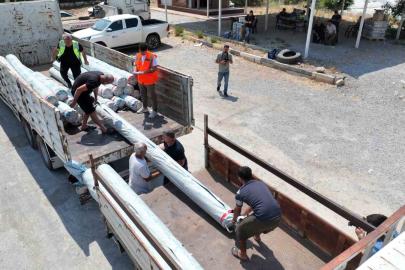 Alanya ve Gazipaşalı yangınzede üreticilere sera naylonu desteği