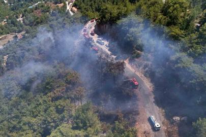 Alanya’da orman yangını 3 saatte kontrol altına alındı