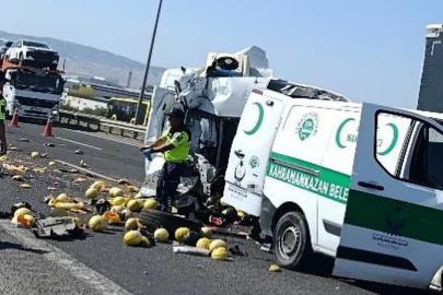 Ankara’da iki kamyonet çarpıştı: 1 ölü, 2 yaralı