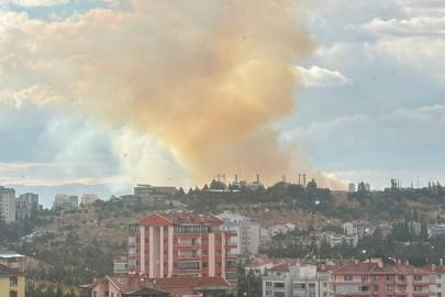 Ankara’da otluk alanda yangın çıktı