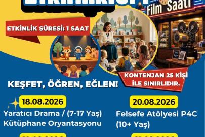 Aydın Çocuk ve Gençlik Kütüphanesi’nde 4 gün boyunca etkinlik düzenlenecek