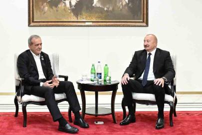 Azerbaycan Cumhurbaşkanı Aliyev, İran Cumhurbaşkanı Pezeşkiyan ile Bişkek’te görüştü