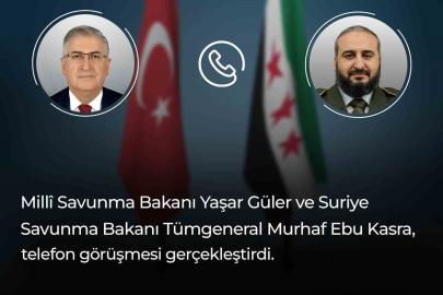 Bakan Güler, Suriyeli mevkidaşı Ebu Kasra ile görüştü