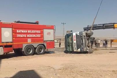Batman’da beton mikseri devrildi: 1 yaralı