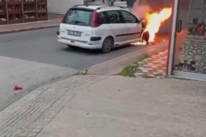 Batman’da seyir halindeki otomobil alev aldı