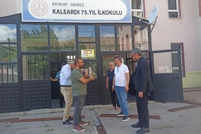 Bayburt’ta eğitim öğretim hazırlıkları tamamlanan okullarda inceleme yapıldı