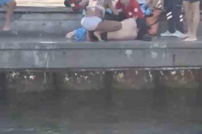 Bebek sahilinde boğulma tehlikesi: Vatandaşlar kurtardı