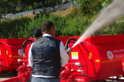 (BEKLESİN) Muğla Büyükşehir’den kırsal mahallelere yangın tankeri desteği
