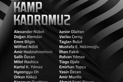 Beşiktaş’ın Hradec Kralove maçı kamp kadrosu belli oldu
