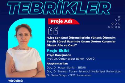 BEUN Akademisyenlerinden Yükseköğrenim Tercih Süreçlerine Yönelik TÜBİTAK 1001 Projesi