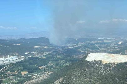 Bilecik’te başlayan orman yangınına karadan ve havadan müdahale ediliyor