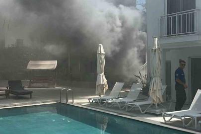 Bodrum’da otel avlusunda çıkan yangın söndürüldü