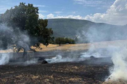 Bolu’da balya makinesinden çıkan kıvılcımlar yangına neden oldu