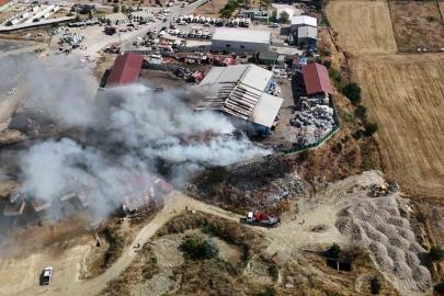 Bolu’da geri dönüşüm tesisindeki yangın kontrol altına alındı