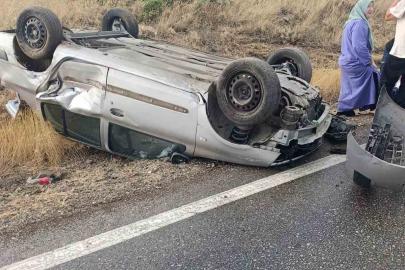 Burdur’da otomobil takla attı: 4 yaralı