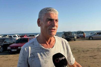 Burnaz Plajı’nda yaz yoğunluğu drone ile görüntülendi