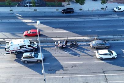 Büyükçekmece E-5’te trafiği kilitleyen kaza