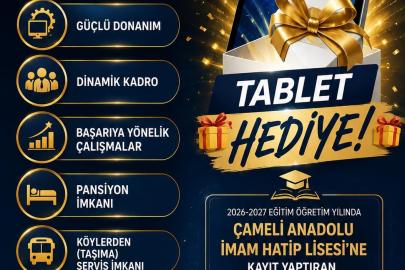 Çameli Anadolu İmam Hatip Lisesi, kayıt yaptıran öğrencilere tablet hediye ediyor