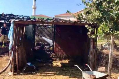 Çanakkale’de ahırda çıkan yangın söndürüldü