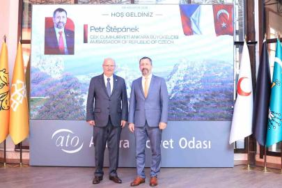 Çekya Büyükelçisi Stepanek, ATO Başkanı Baran’ı ziyaret etti