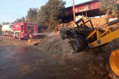 Defne’de samanlık yangını yaşandı