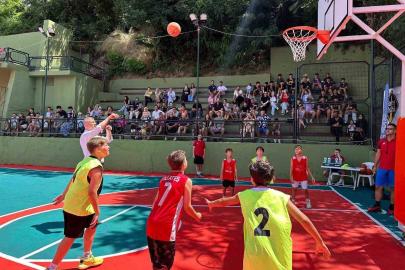 Değirmendere Sahilinde basketbol heyecanı