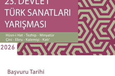Devlet Türk Sanatları Yarışması’nın 23’üncüsü başlıypr