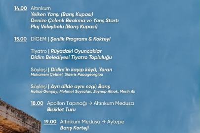 Didim Belediyesi tarafından düzenlenen 31. Didim Barış Şenliği başlıyor