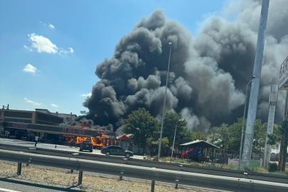 Dinlenme tesisinin restoranı alevlere teslim oldu