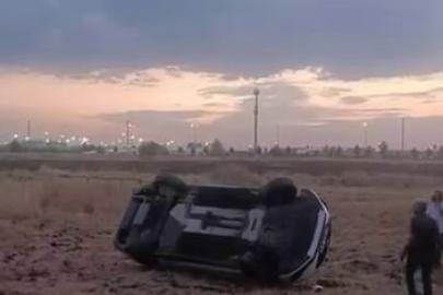 Diyarbakır’da otomobil tarlaya uçtu: 1 yaralı