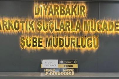 Diyarbakır’da yabancı uyruklu şahsın iç beden muayenesinde 83 kapsül eroin tespit edildi