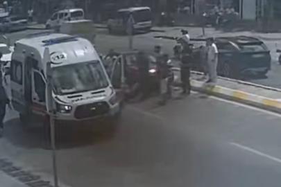 Edirne’de otomobilin çarptığı yaya yaralandı: Kaza anı kamerada