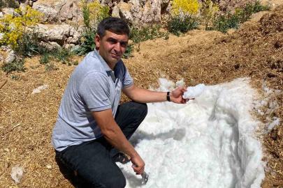 Elbistan’da yaz sıcağına karşı asırlık kar geleneği